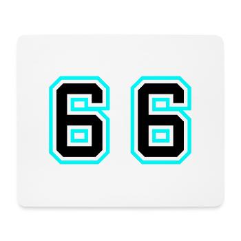 66 Zahl Symbol - Mousepad (Querformat) - Weiß - Vorne