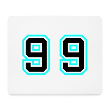 99 Symbole numérique - Tapis de souris (format paysage) - blanc - Devant