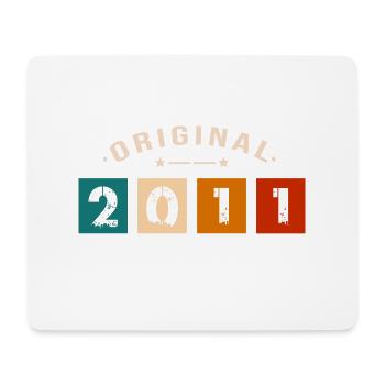 Original 2011 Vintage - Présent D’anniversaire 201 - Tapis de souris (format paysage) - blanc - Devant