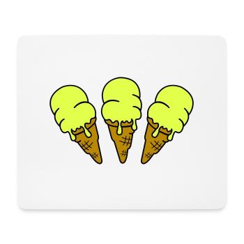 eis eiscreme 3 - Mousepad (Querformat) - Weiß - Vorne