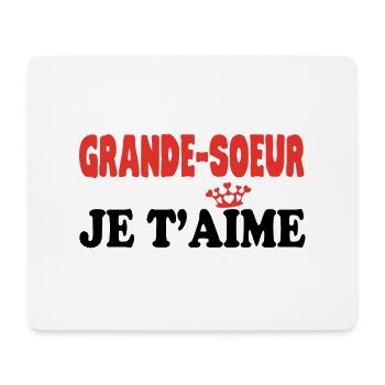 GROSSE SCHWESTER, ICH LIEBE DICH - Mousepad (Querformat) - Weiß - Vorne