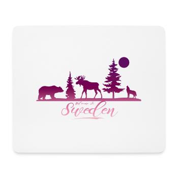 Suède Suède Viking Nordique Scandinavie Solstice d’été - Tapis de souris (format paysage) - blanc - Devant
