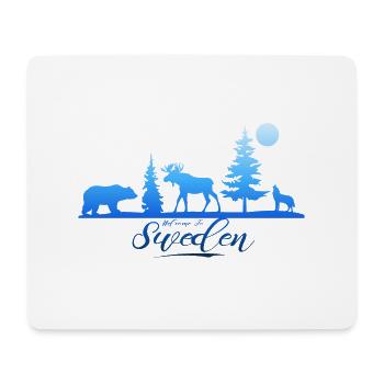 Suède Suède Viking Nordique Scandinavie Solstice d’été - Tapis de souris (format paysage) - blanc - Devant