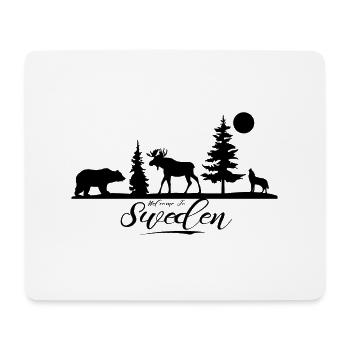 Suède Suède Viking Nordique Scandinavie Solstice d’été - Tapis de souris (format paysage) - blanc - Devant