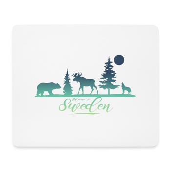 Suède Suède Viking Nordique Scandinavie Solstice d’été - Tapis de souris (format paysage) - blanc - Devant