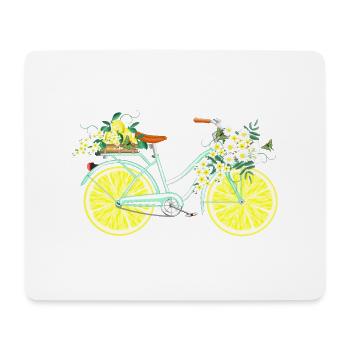 Bicycle with lemons - Mouse Pad (horizontal) - white - Front