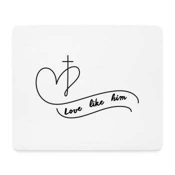 Love like him - Tapis de souris (format paysage) - blanc - Devant