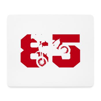 Moto 85 biker - Mouse Pad (horizontal) - white - Front