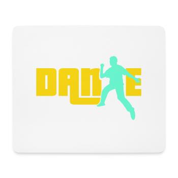 Dance Text Dancing Man Silhouette Party Music - Mouse Pad (horizontal) - white - Front