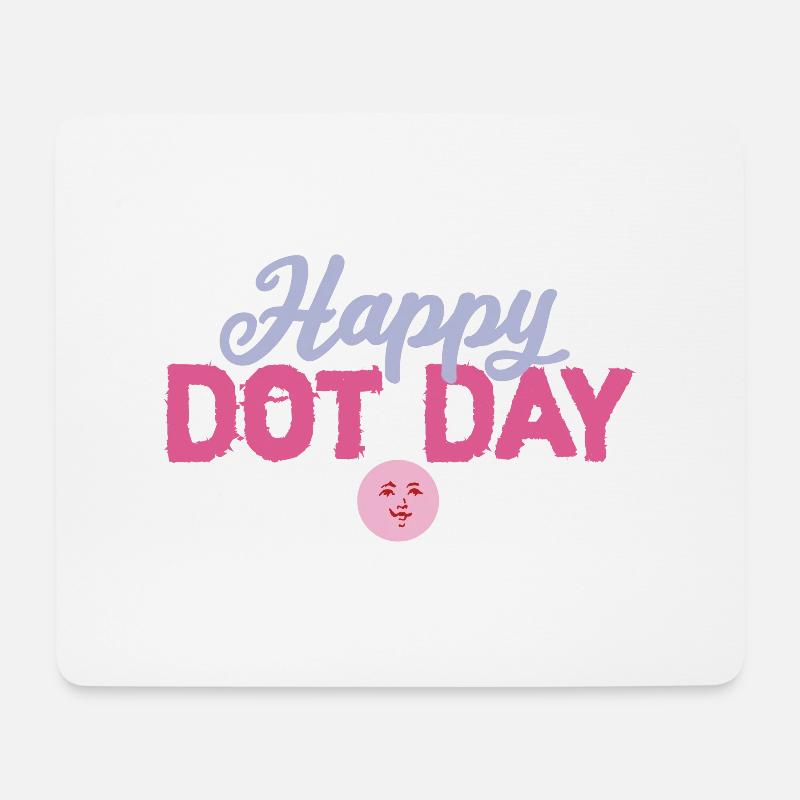 Happy New Dot Day - Mouse Pad (horizontal) - white