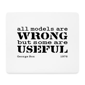 All models are wrong but some are useful - Mouse Pad (horizontal) - white - Front