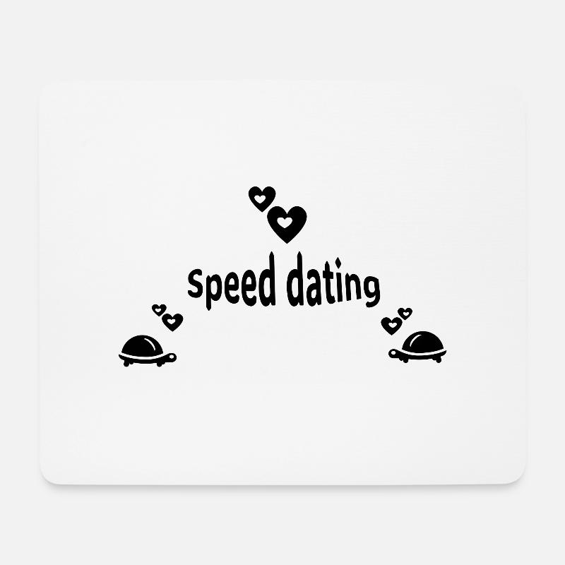 Speed Dating Schildkröte - Mousepad (Querformat) - Weiß