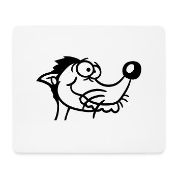 Chien a l’air stupide gars drôle stupide fou drôle - Tapis de souris (format paysage) - blanc - Devant
