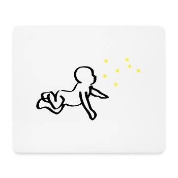 ReNaissance bébé noir Phoenix jaune - Tapis de souris (format paysage) - blanc - Devant