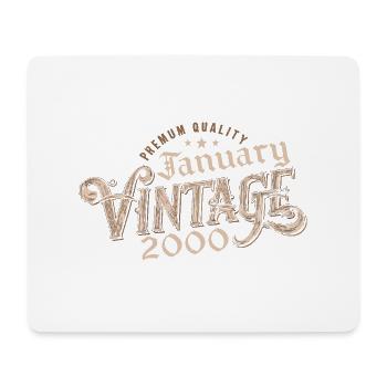 January 1990 | 1990 January Vintage Birthday - Mouse Pad (horizontal) - white - Front