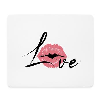 Love - Mousepad (Querformat) - Weiß - Vorne