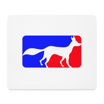 Fuchs Sport Logo Rot Blau Symbol Silhouette Umriss - Mousepad (Querformat) - Weiß - Vorne