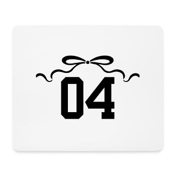 Numéro 4 noeud - 4e anniversaire - Tapis de souris (format paysage) - blanc - Devant