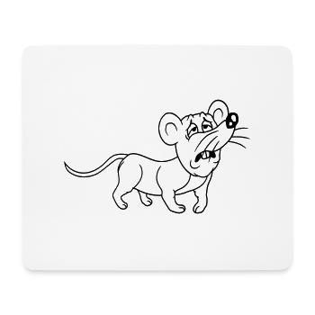 Souris épuisée triste désespérément fatiguée souffrance douce - Tapis de souris (format paysage) - blanc - Devant