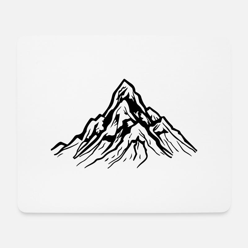 berg - Mousepad (Querformat) - Weiß