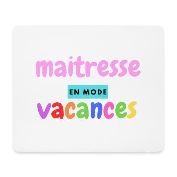 Herrin im Urlaubsmodus, Herrin Geschenk - Mousepad (Querformat) - Weiß - Vorne