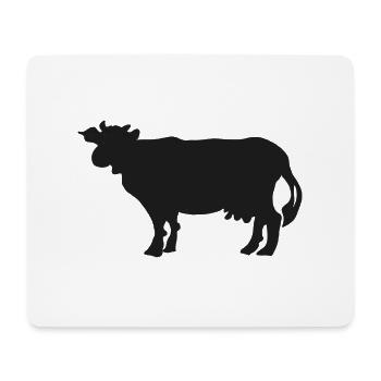 Schwarze Kuh - Mousepad (Querformat) - Weiß - Vorne