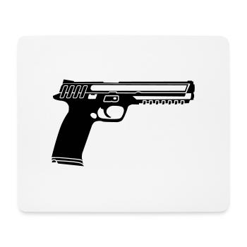 gun - Mousepad (Querformat) - Weiß - Vorne