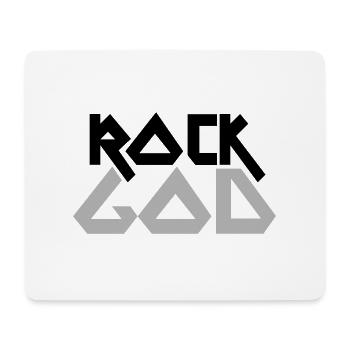 ROCK GOD - Mousepad (Querformat) - Weiß - Vorne