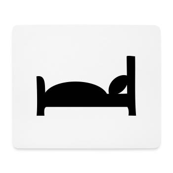 Bett - Mousepad (Querformat) - Weiß - Vorne