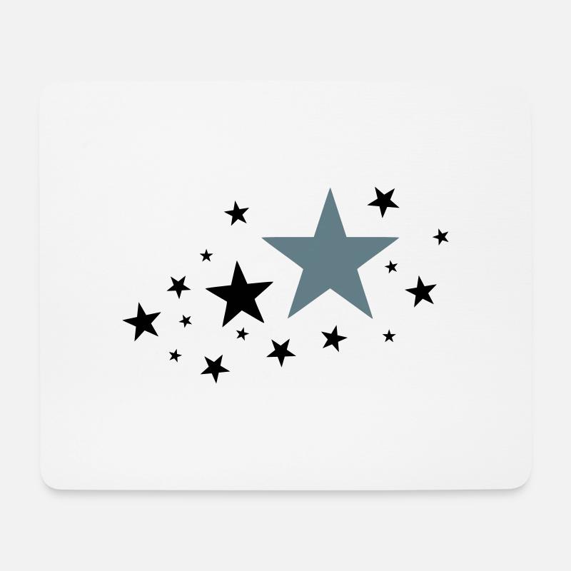 Sterne Stars Glamour - Mousepad (Querformat) - Weiß