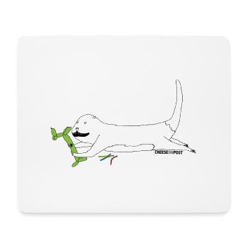 loutre avec des ballons - Tapis de souris (format paysage) - blanc - Devant