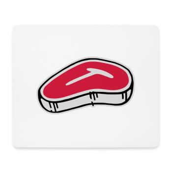 T-Bone Steak - Mousepad (Querformat) - Weiß - Vorne