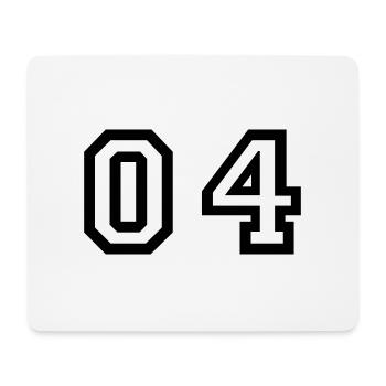 Nummer - 04 - Null vier - Mousepad (Querformat) - Weiß - Vorne