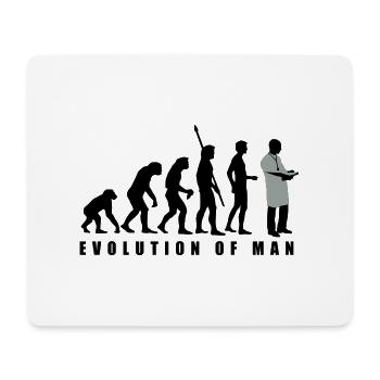 evolution_arzt_2c - Mousepad (Querformat) - Weiß - Vorne