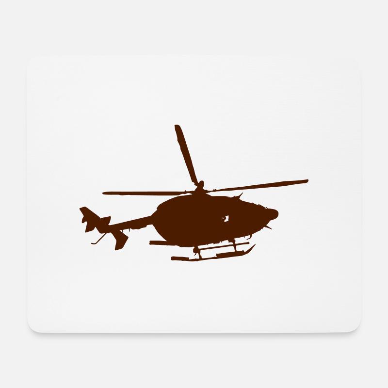 Dragon helicoptere ec145 securite civile logo - Tapis de souris (format paysage) - blanc