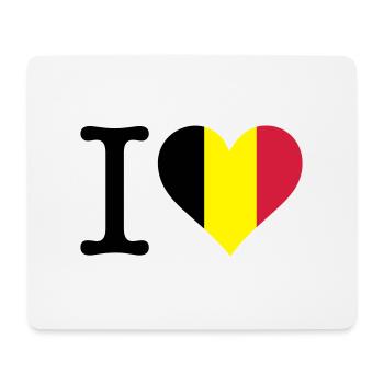 Ich liebe Belgien - Mousepad (Querformat) - Weiß - Vorne