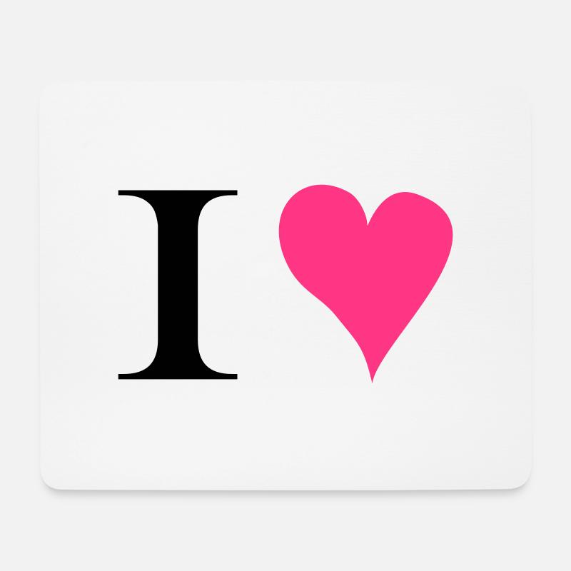 I love 2 - Mouse Pad (horizontal) - white