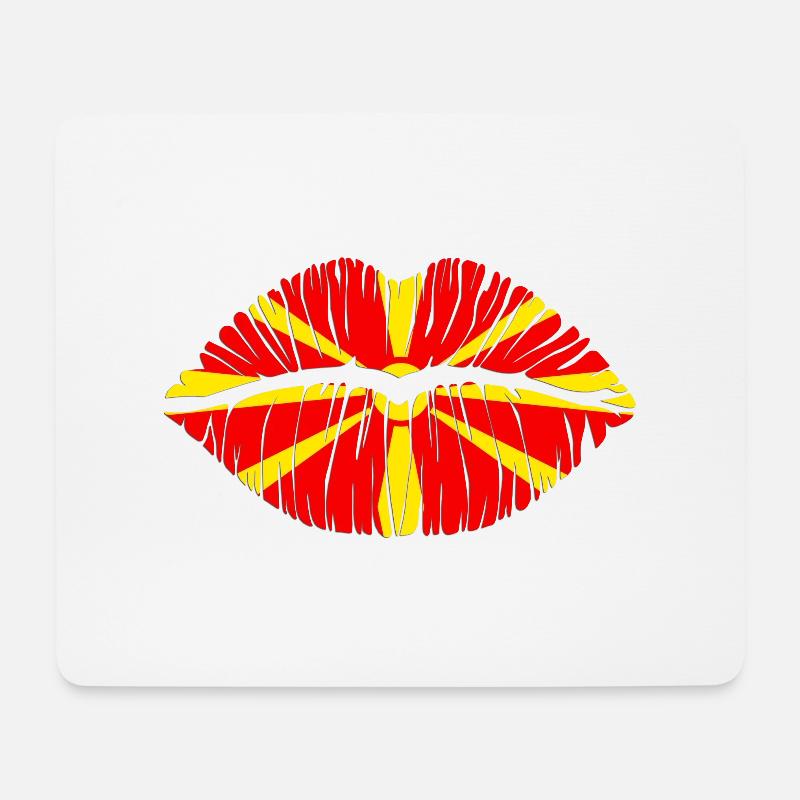 Kuss Nordmazedonien Mazedonien - Mousepad (Querformat) - Weiß