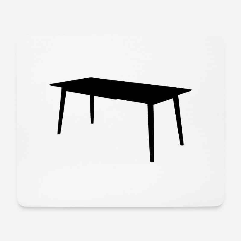 Tisch - Mousepad (Querformat) - Weiß