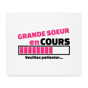 grande soeur en cours - Tapis de souris (format paysage) - blanc - Devant