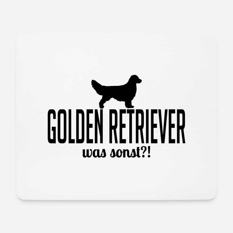GOLDEN RETRIEVER was sonst - Mousepad (Querformat) - Weiß