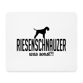RIESENSCHNAUZER was sonst Hundespruch Wilsigns - Mousepad (Querformat) - Weiß - Vorne