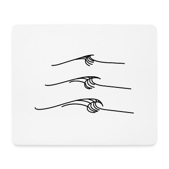 breaking wave - Mousepad (Querformat) - Weiß - Vorne