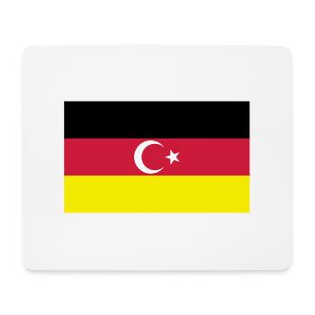 German Turkish flag - Mouse Pad (horizontal) - white - Front