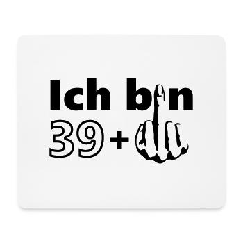 ich bin 39 + - Mousepad (Querformat) - Weiß - Vorne