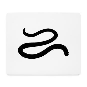 schlange reptil eidechse gekko gift snake wurm - Mousepad (Querformat) - Weiß - Vorne