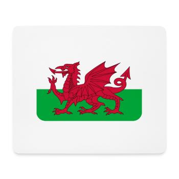 WALES FLAG round corner 400 dpi - Mousepad (Querformat) - Weiß - Vorne