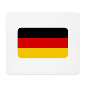 GERMANY FLAG round corner 400 dpi - Mousepad (Querformat) - Weiß - Vorne