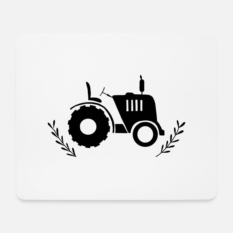 Traktor - Mousepad (Querformat) - Weiß