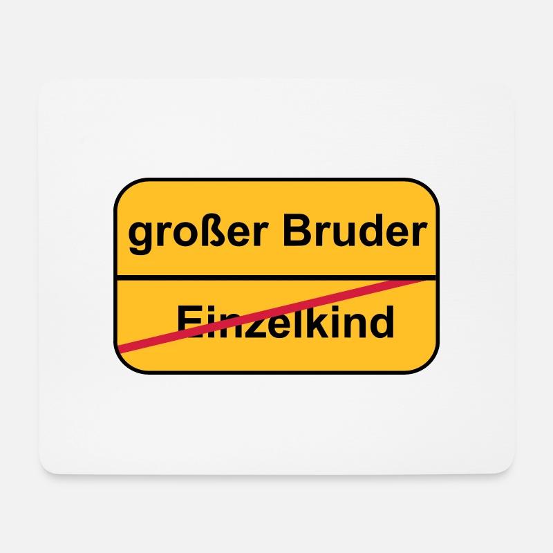 großer Bruder - Mousepad (Querformat) - Weiß